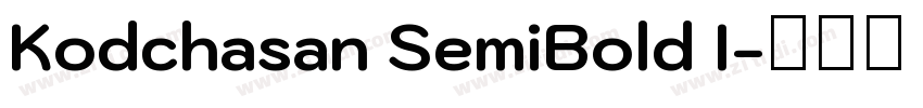 Kodchasan SemiBold I字体转换